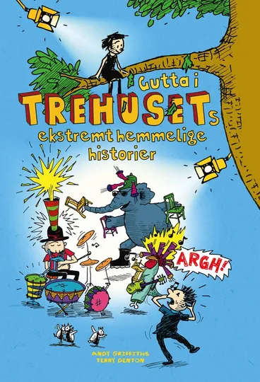 Omslag Gutta i trehusets ekstremt hemmelige historier av Andy Griffiths (Innbundet)