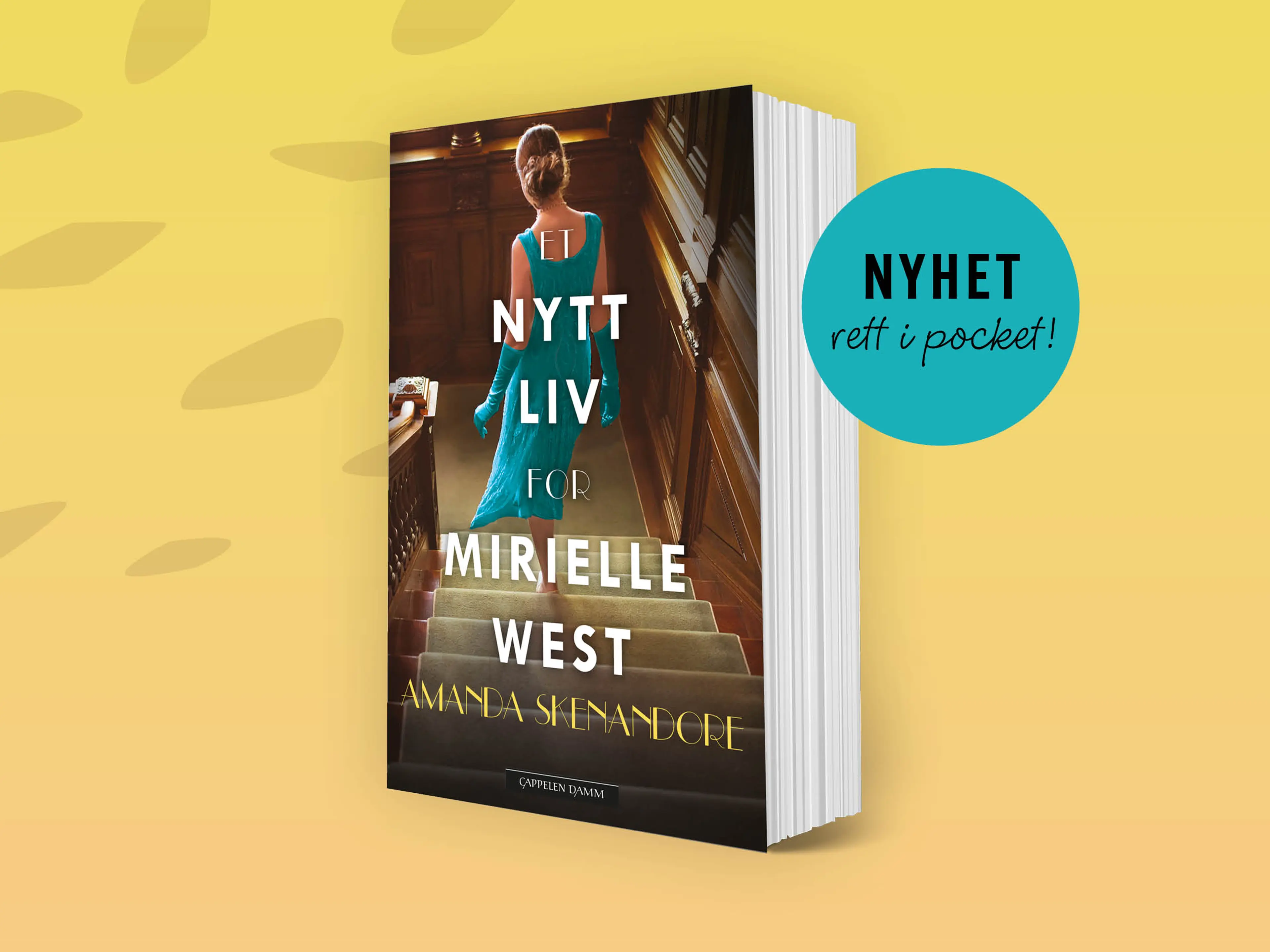 Boken Et nytt liv for Mirielle West på gul bakgrunn