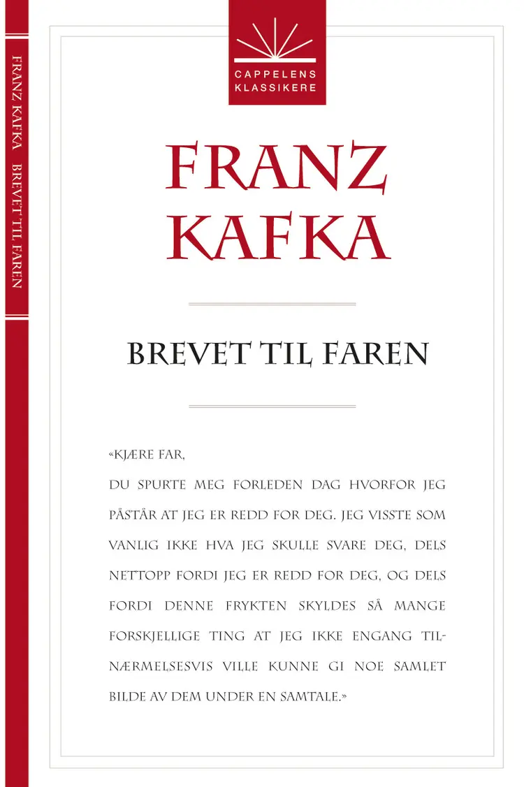 Omslag Brevet til faren av Franz Kafka (Heftet)