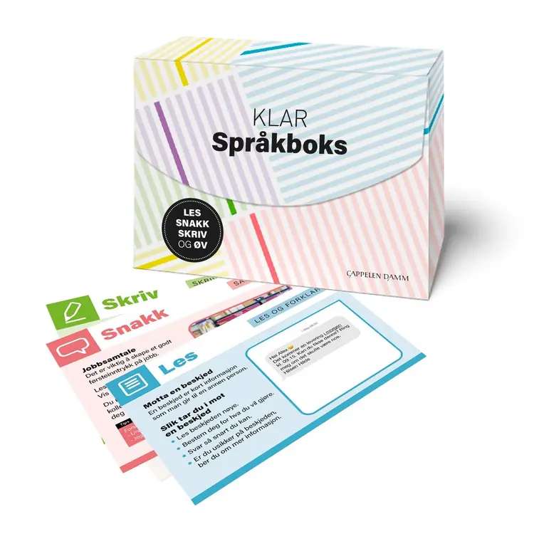 Omslag Klar Språkboks av Rhonda Nes Lothe og Hilde Vikse (Eske)