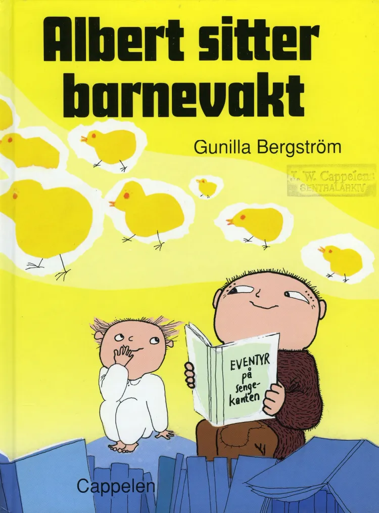 Omslag Albert sitter barnevakt av Gunilla Bergström (Innbundet)