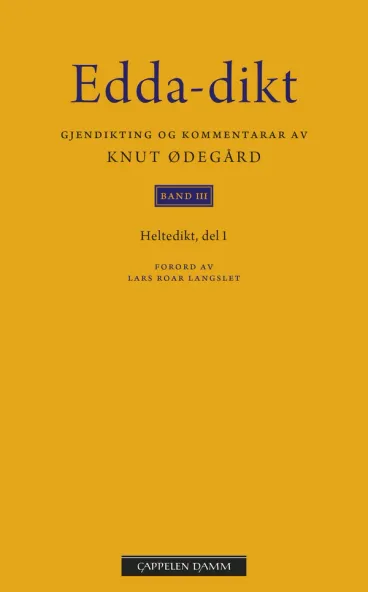 Omslag Edda-dikt Band III av Knut Ødegård (Heftet)