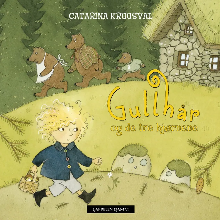 Omslag Gullhår og de tre bjørnene av Catarina Kruusval (Innbundet)