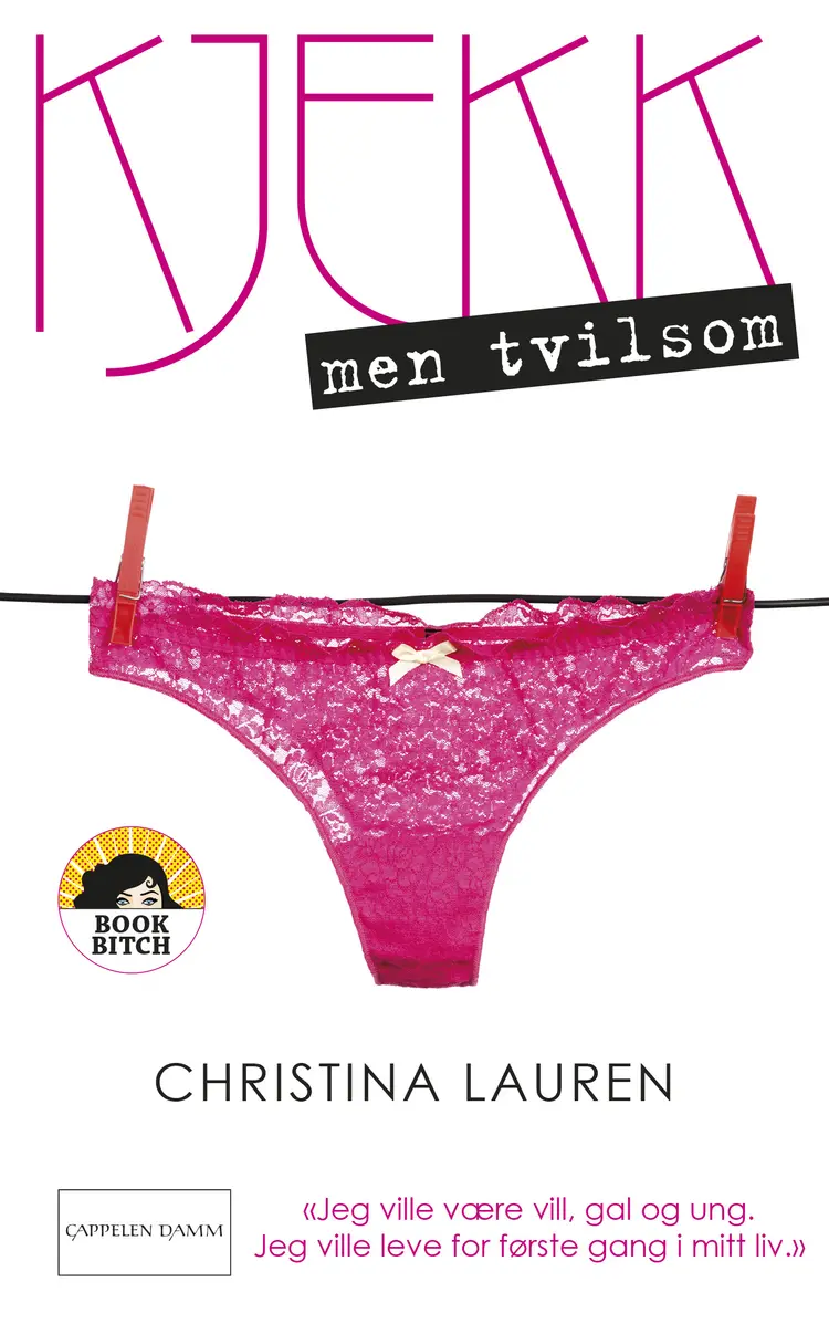 Omslag Kjekk, men tvilsom av Christina Lauren (Heftet)