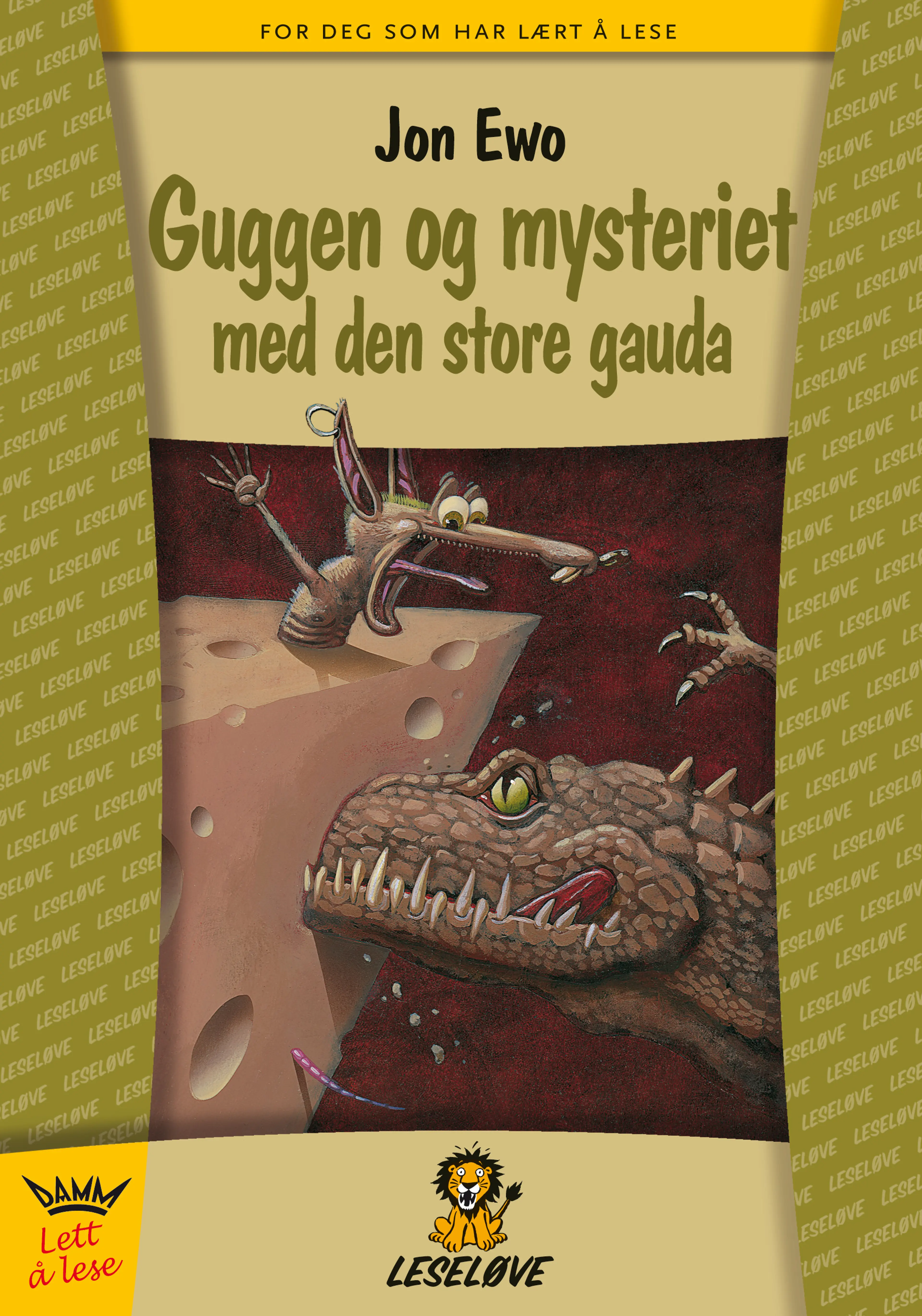 Omslag Leseløve - Guggen og mysteriet med den store gauda av Jon Ewo (Innbundet)