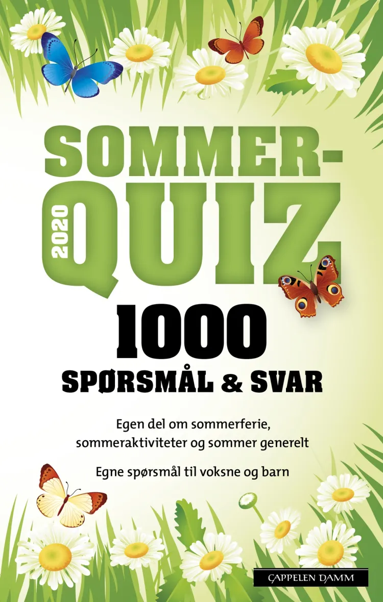 Omslag Sommerquiz 2020 av Marit O. Bromark (Heftet)