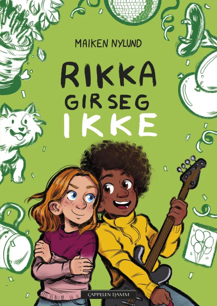 Omslag Rikka gir seg ikke av Maiken Nylund (Innbundet)