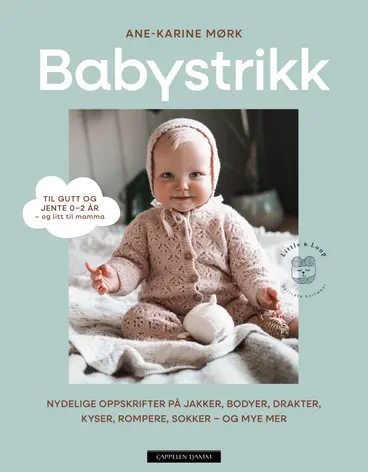 Omslag Babystrikk av Ane-Karine Mørk (Innbundet)
