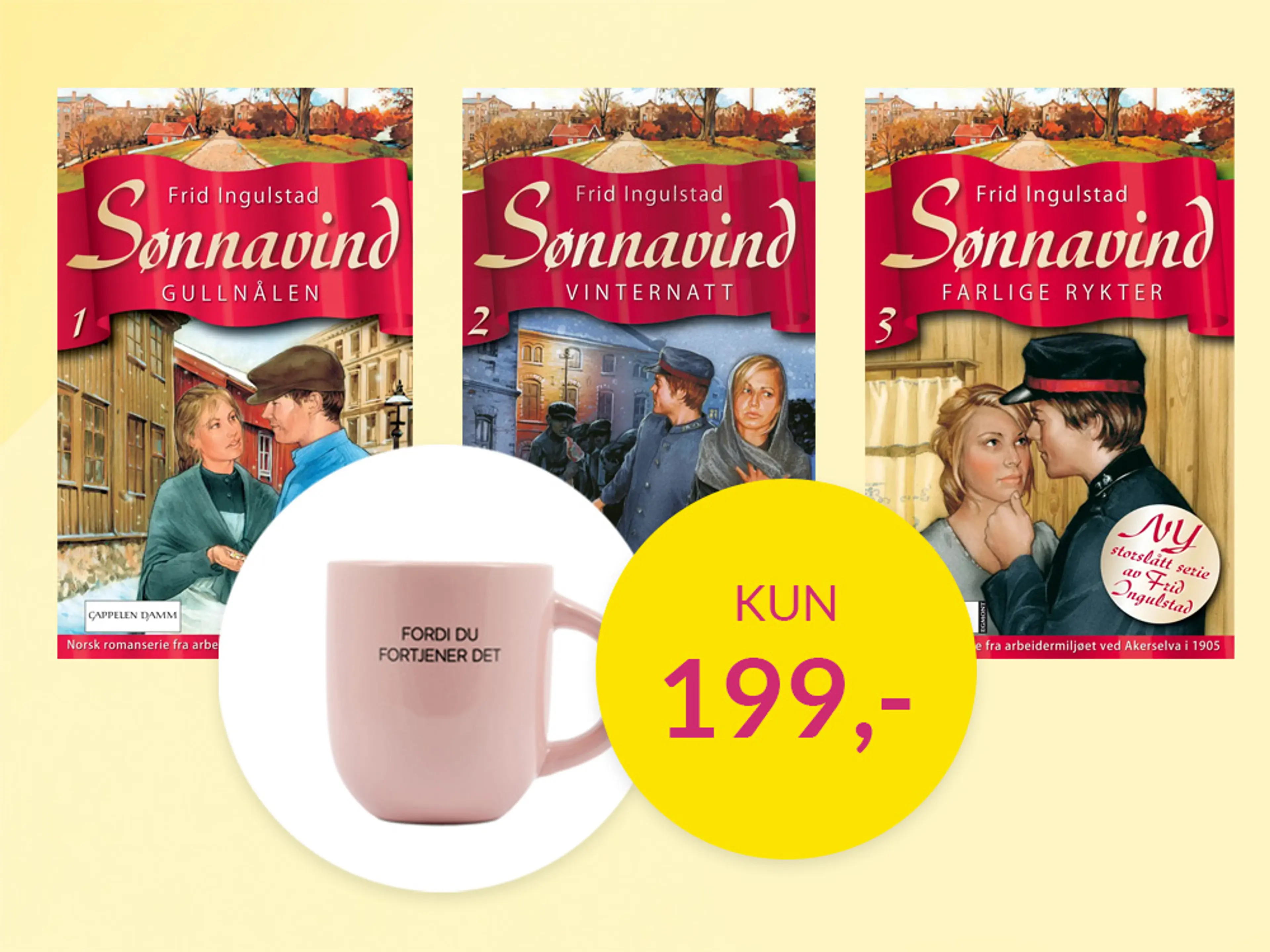 De tre første bøkene i serien Sønnavind