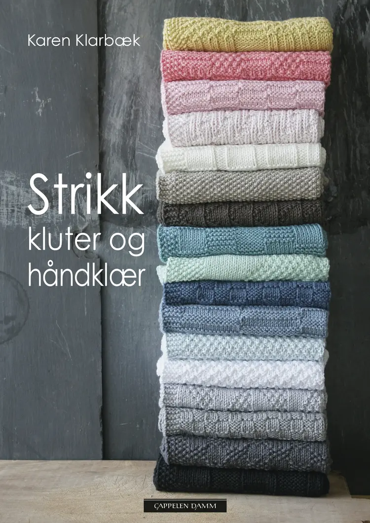 Omslag Strikk kluter og håndklær av Karen Klarbæk (Innbundet)