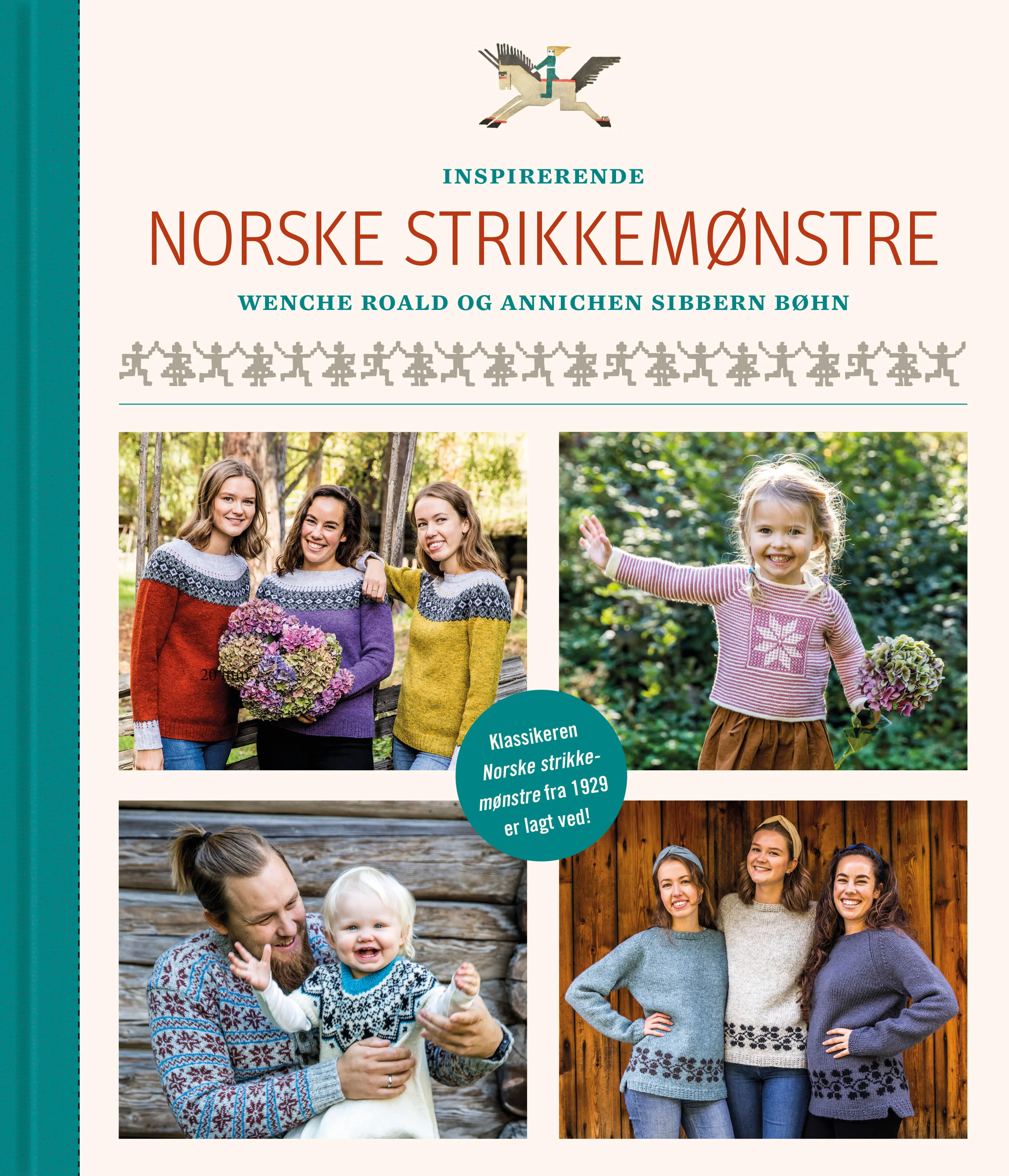 Omslag Inspirerende norske strikkemønstre av Wenche Roald og Annichen Sibbern Bøhn (Innbundet)
