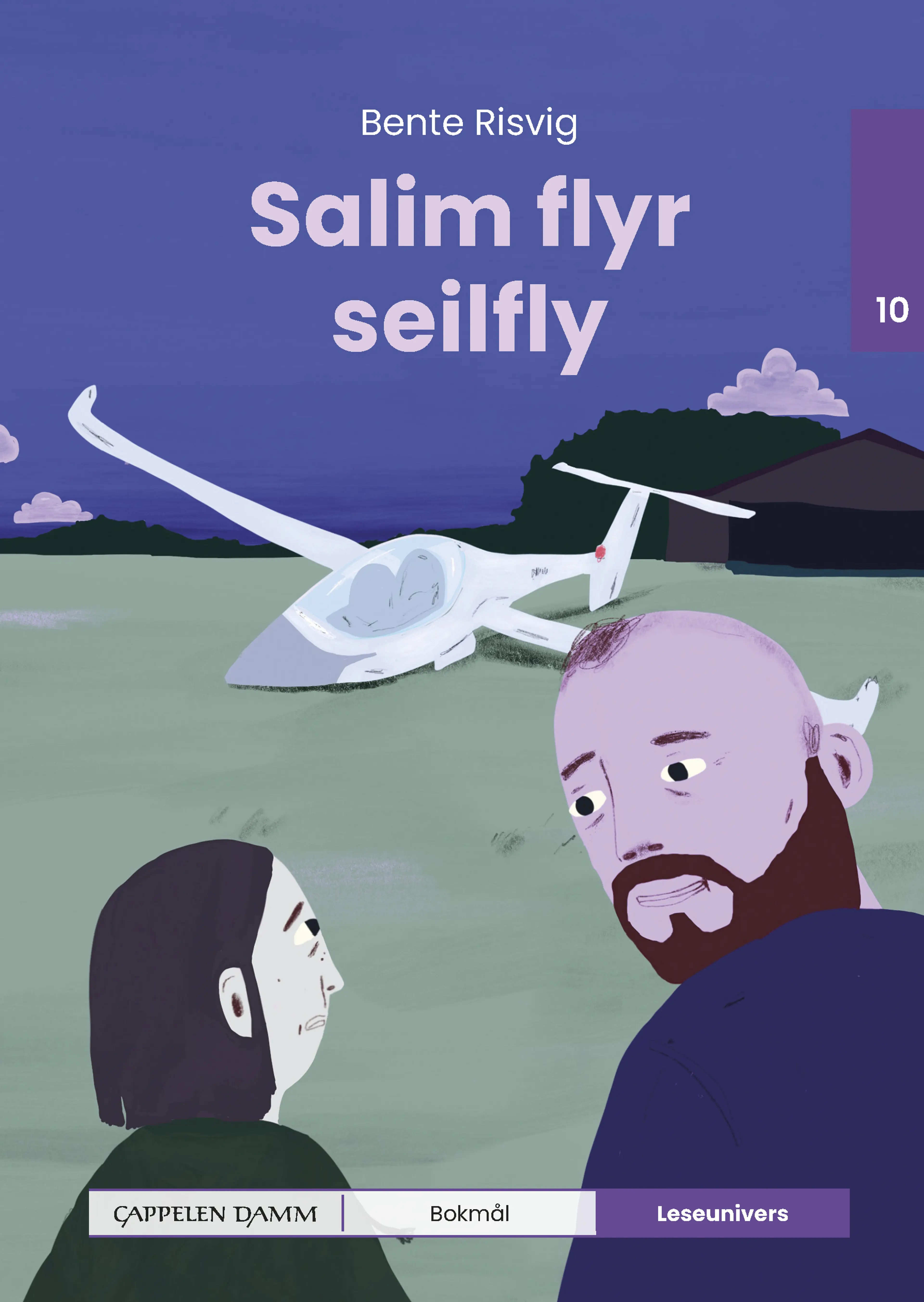 Omslag Leseunivers 10: Salim flyr seilfly av Bente Risvig (Innbundet)