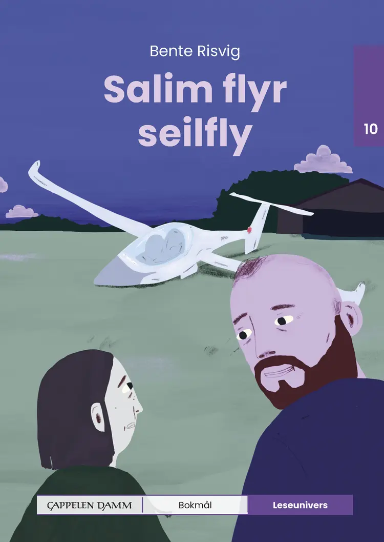Omslag Leseunivers 10: Salim flyr seilfly av Bente Risvig (Innbundet)