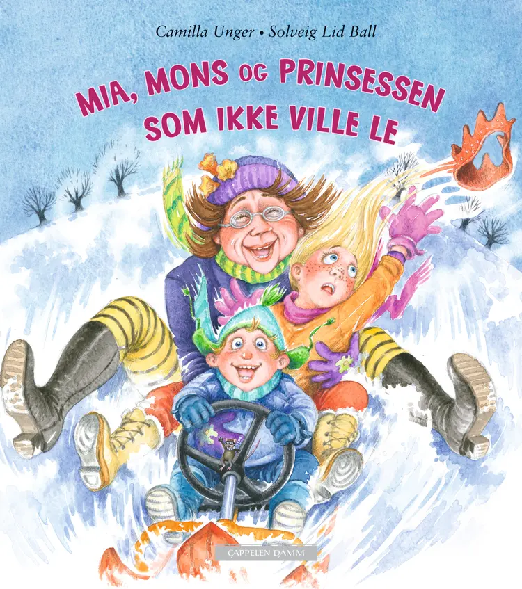 Omslag Mia, Mons og prinsessen som ikke ville le av Camilla Unger og Solveig Lid Ball (Innbundet)