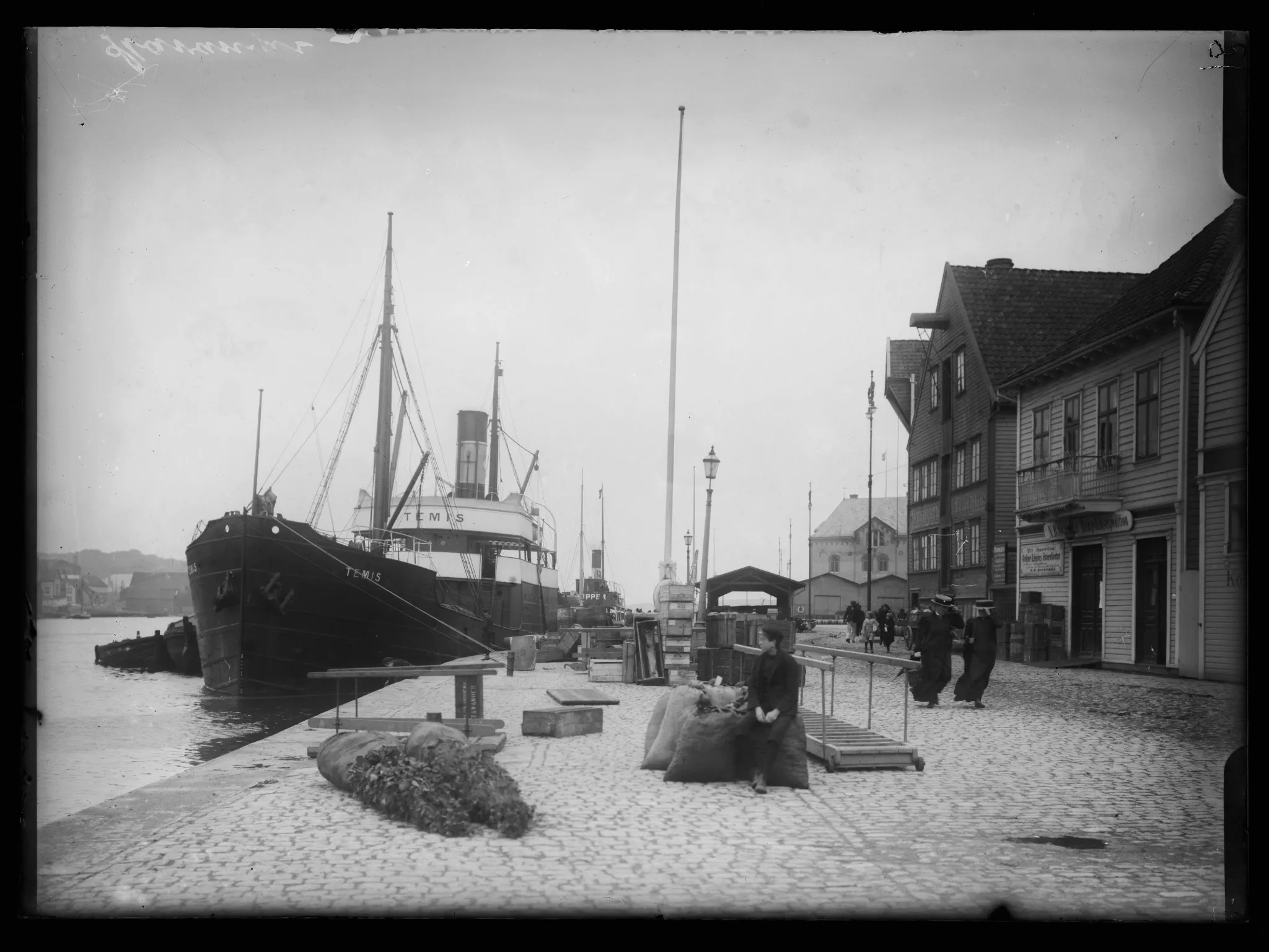 Skansekaien i Stavanger, ca. år 1900.