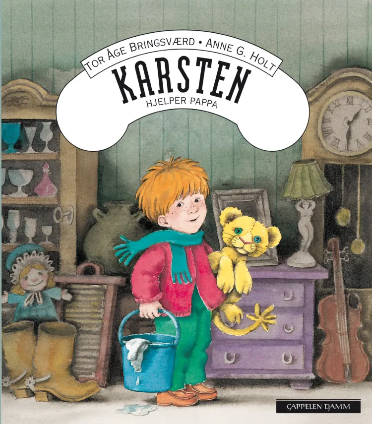 Omslag Karsten og Petra: Karsten hjelper pappa av Tor Åge Bringsværd (Ebok)