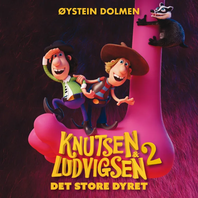Omslag Knutsen og Ludvigsen og Det store dyret av Øystein Dolmen (Lydbok)
