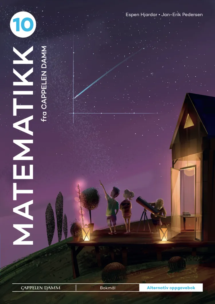 Omslag Matematikk 10 fra Cappelen Damm Alternativ oppgavebok av Espen Hjardar og Jan-Erik Pedersen (Heftet)