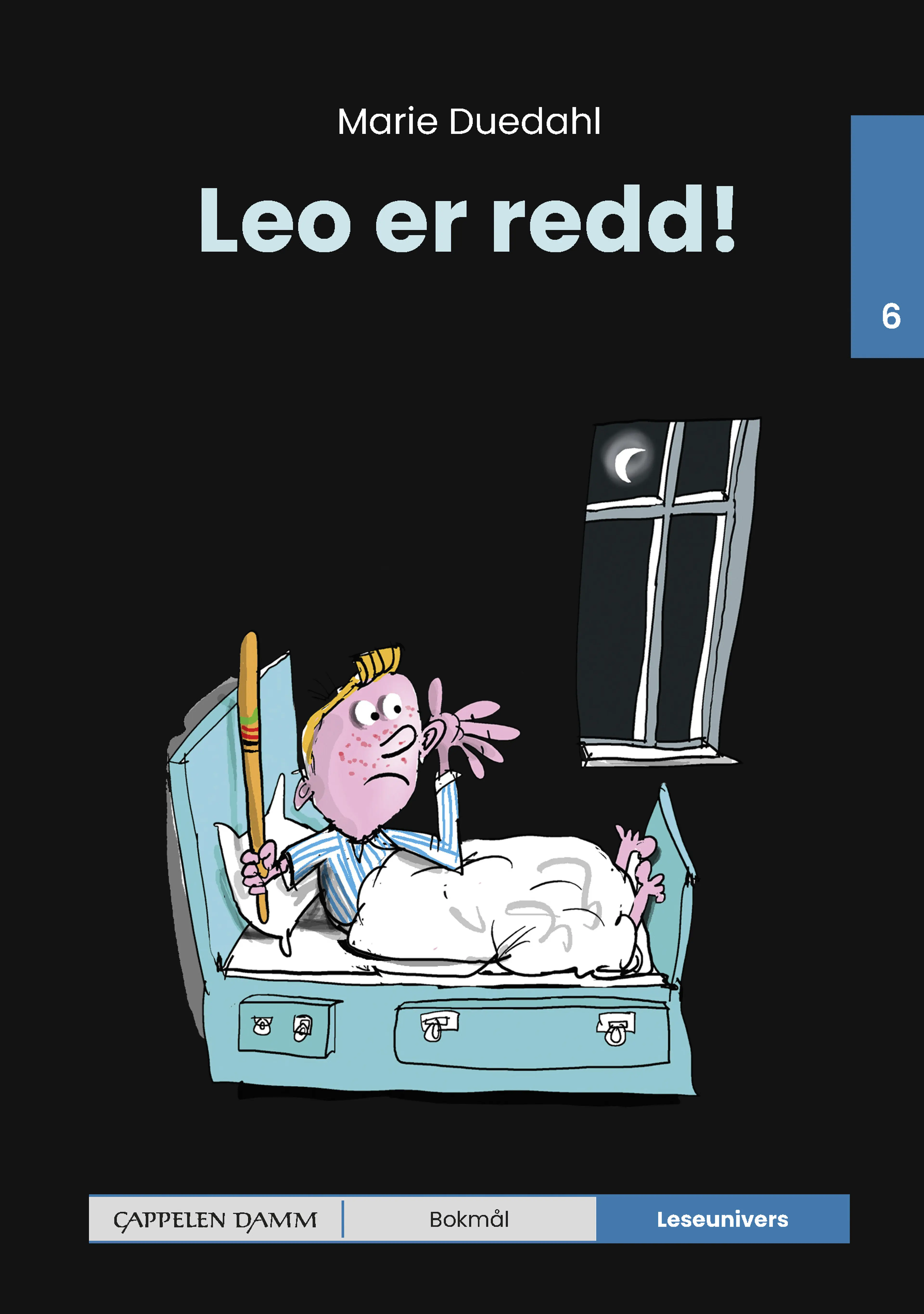 Omslag Leseunivers 6: Leo er redd! av Marie Duedahl (Innbundet)
