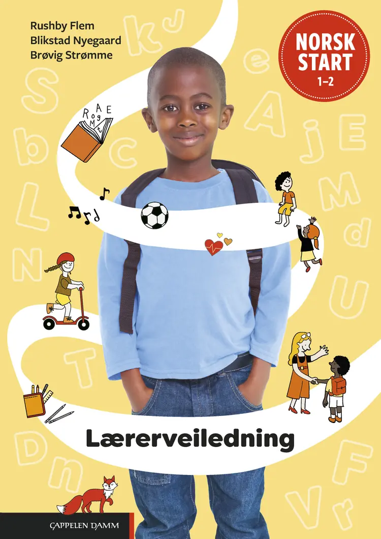 Omslag Norsk start 1–2 Intro Les og skriv Lærerveiledning av Nina Rushby Flem, Sara Blikstad Nyegaard og Marie Brøvig Strømme (Ukjent)