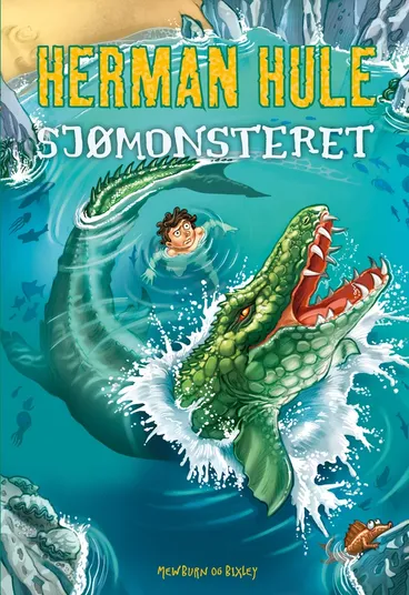 Omslag Herman Hule 6: Sjømonsteret av Kyle Mewburn (Innbundet)