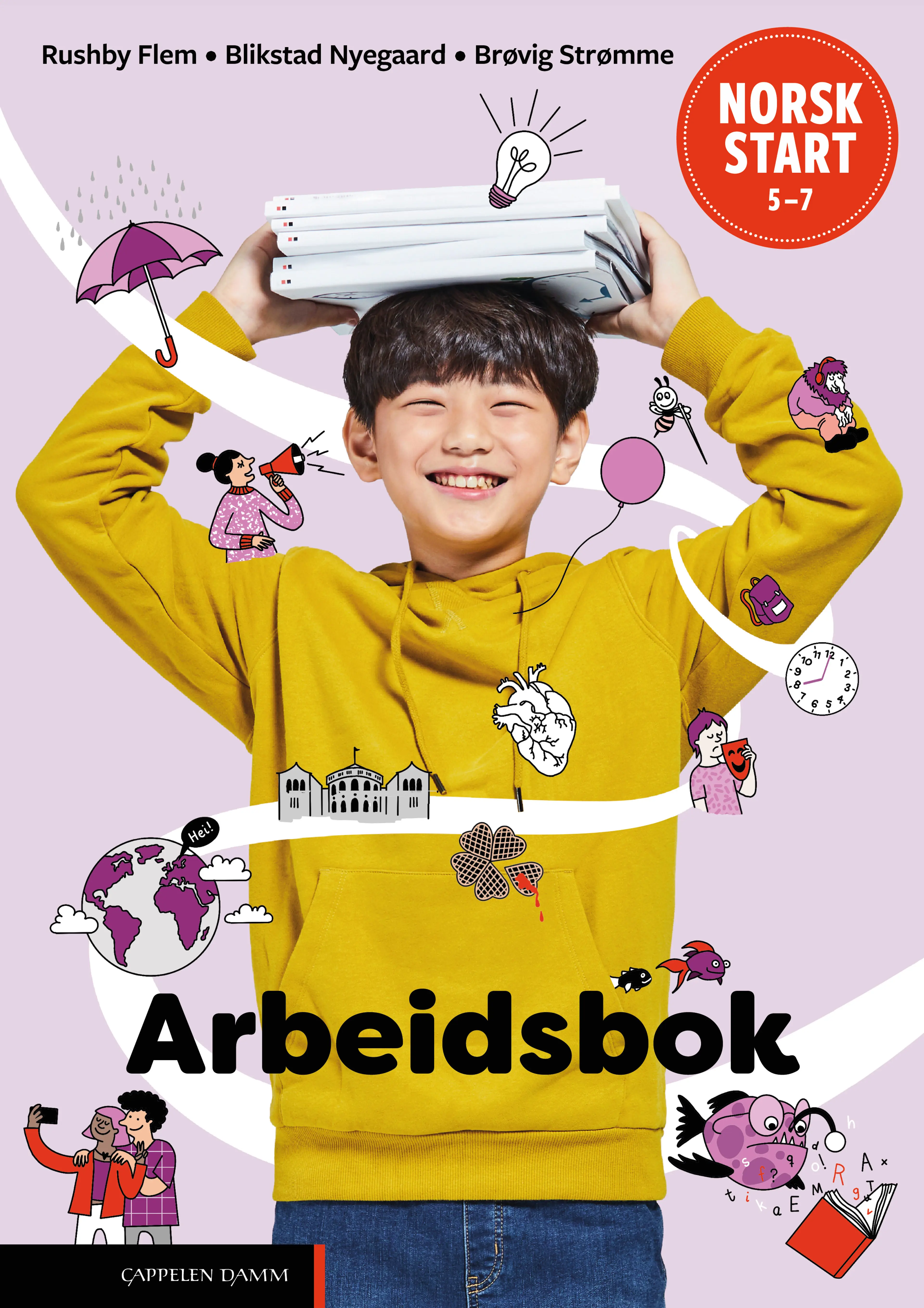 Omslag Norsk start 5–7 Arbeidsbok (LK20) av Rushby Flem, Blikstad Nyegaard og Brøvig Strømme (Heftet)