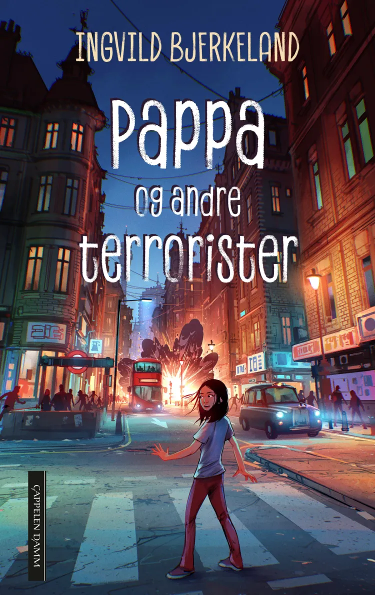 Omslag Pappa og andre terrorister av Ingvild Bjerkeland (Innbundet)