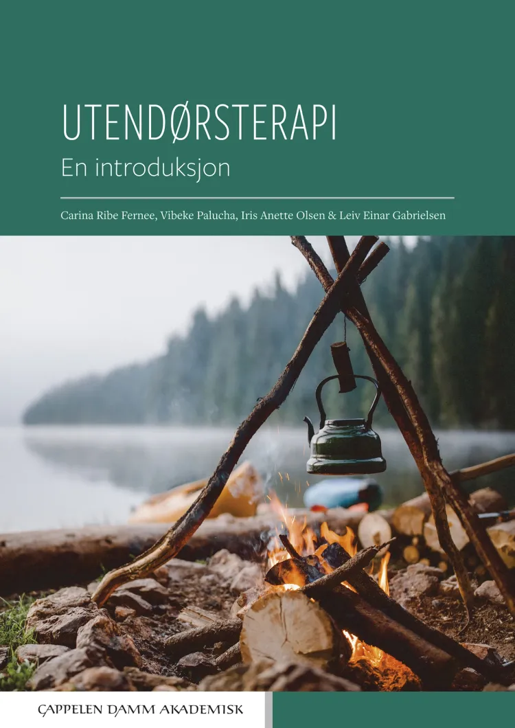 Omslag Utendørsterapi av Carina Ribe Fernee, Vibeke Palucha, Iris Anette Olsen og Leiv Einar Gabrielsen (Heftet)