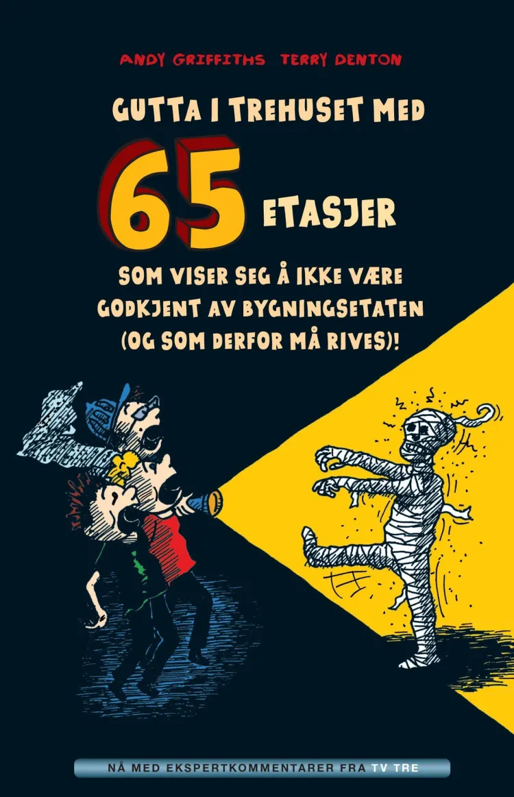 Omslag Gutta i trehuset med 65 etasjer av Andy Griffiths (Heftet)