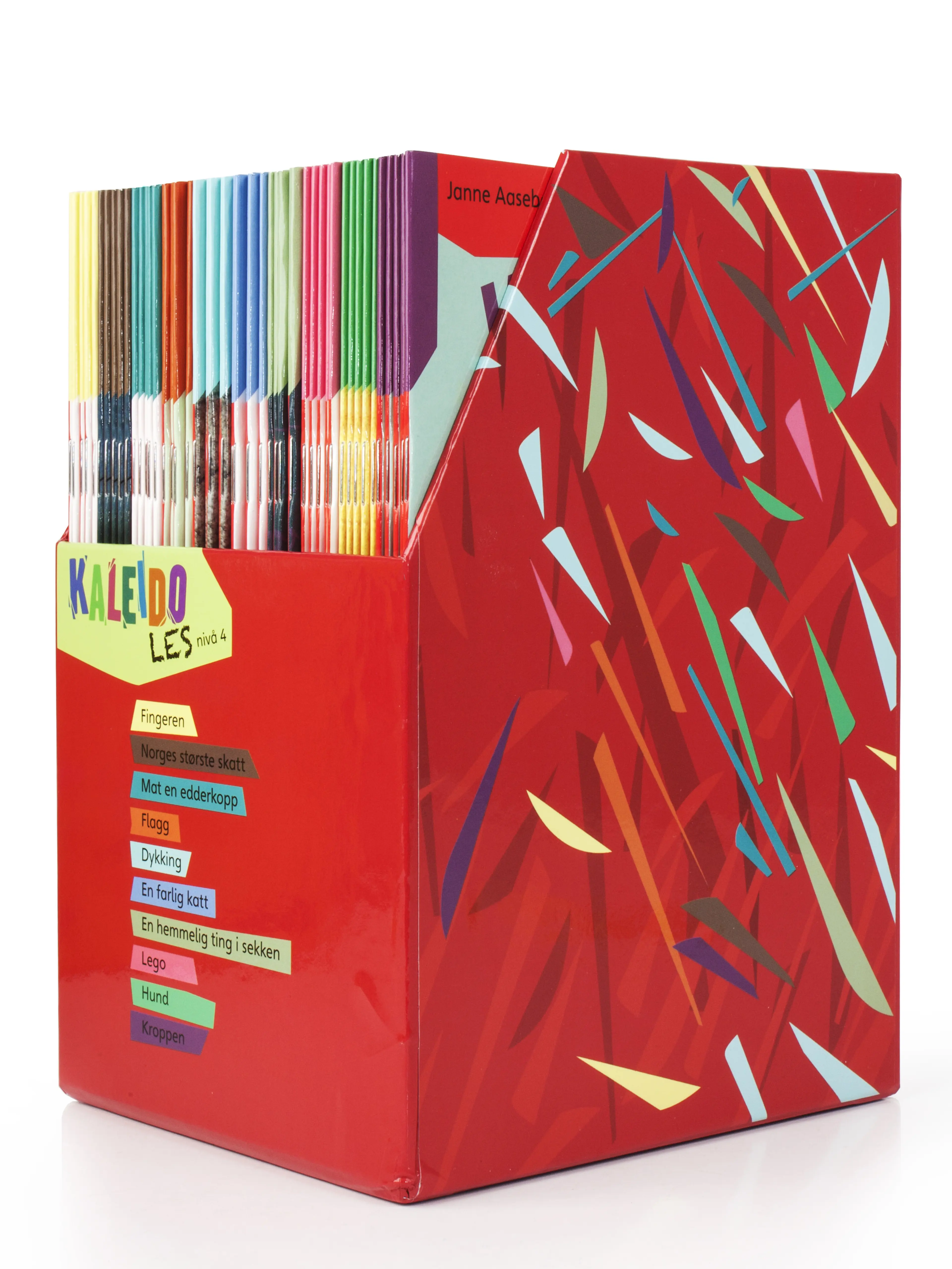 Omslag Kaleido Les Nivå 4 (boks) av Bjørn Arild Ersland og Janne Aasebø Johnsen (Eske)
