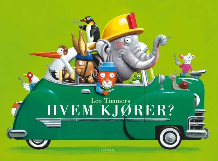 Omslag Hvem kjører? av Leo Timmers (Innbundet)