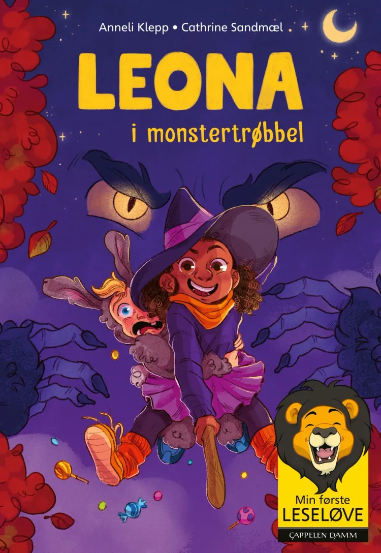 Omslag Min første leseløve - Leona 5: Leona i monstertrøbbel av Anneli Klepp (Innbundet)