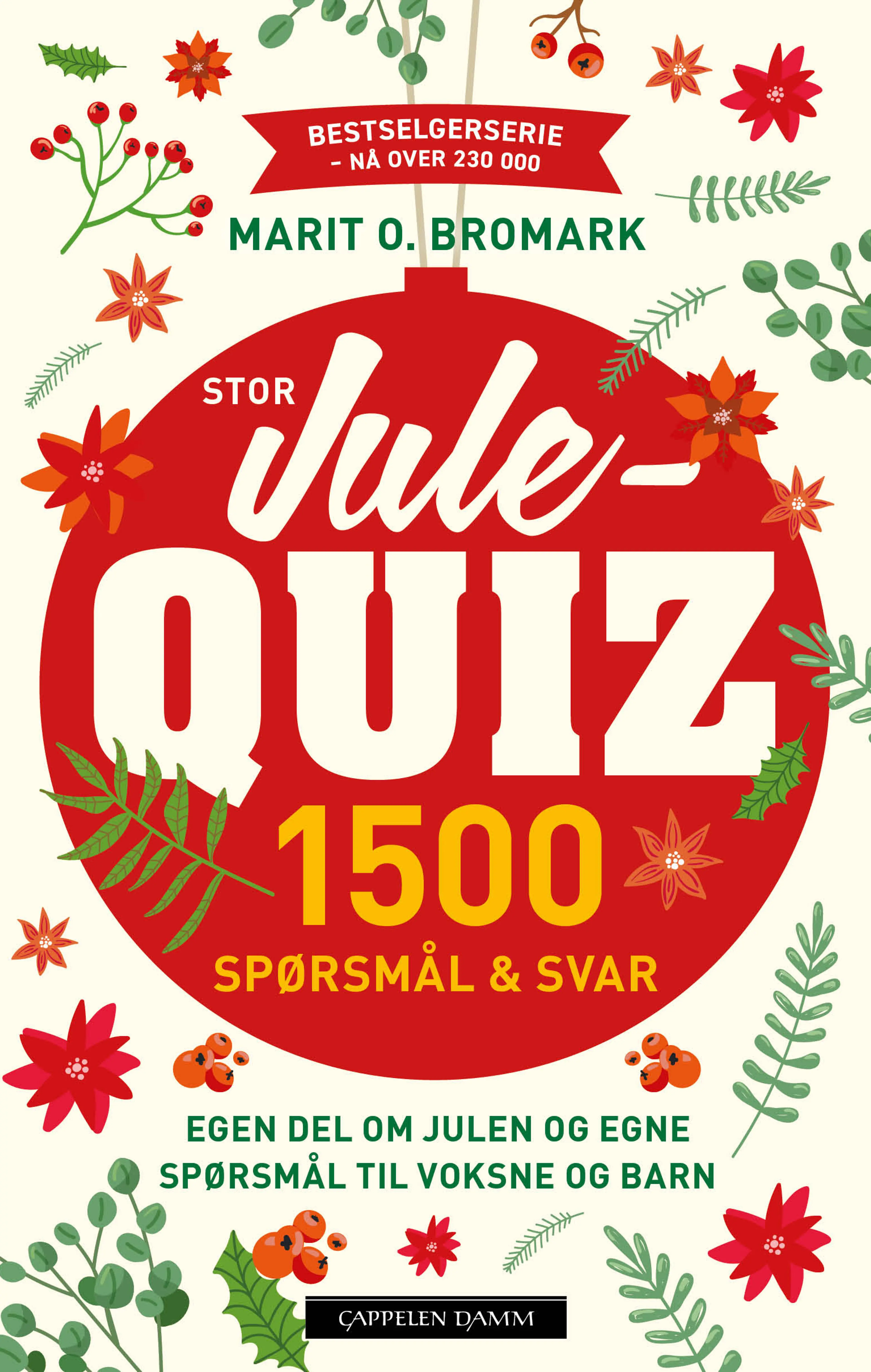 Omslag Stor julequiz 2022 av Marit O. Bromark (Heftet)