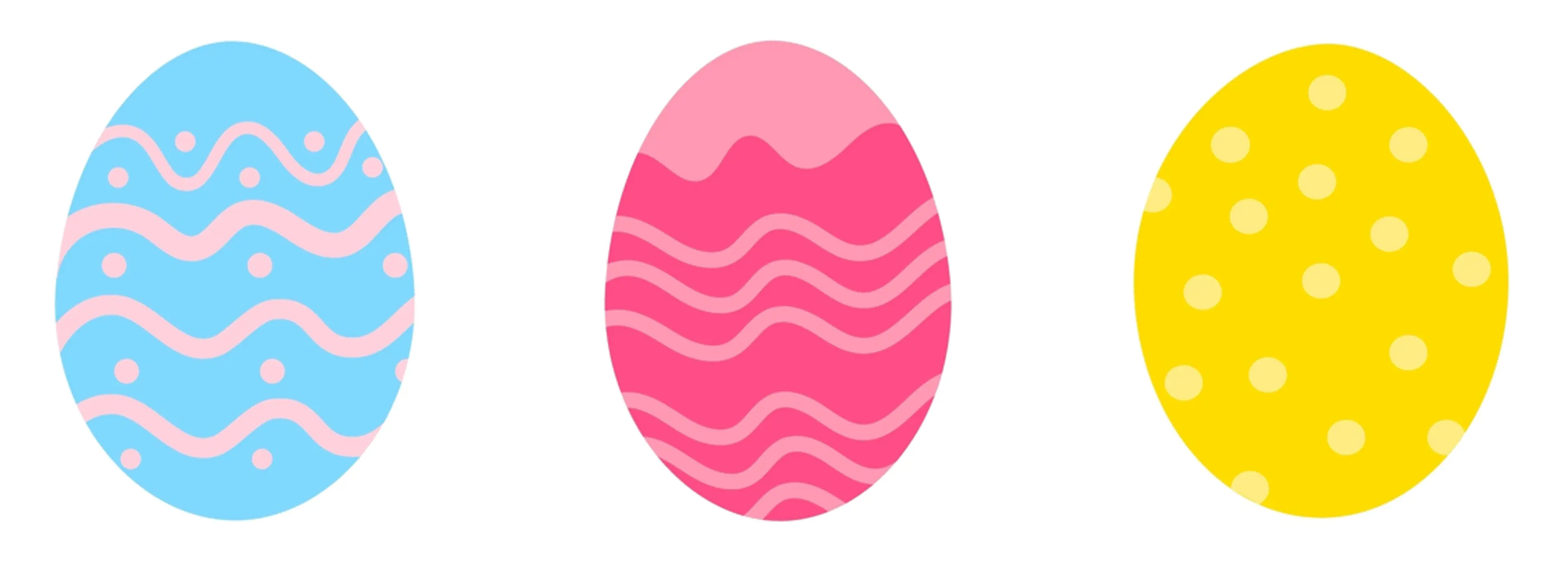 Tre påskeegg