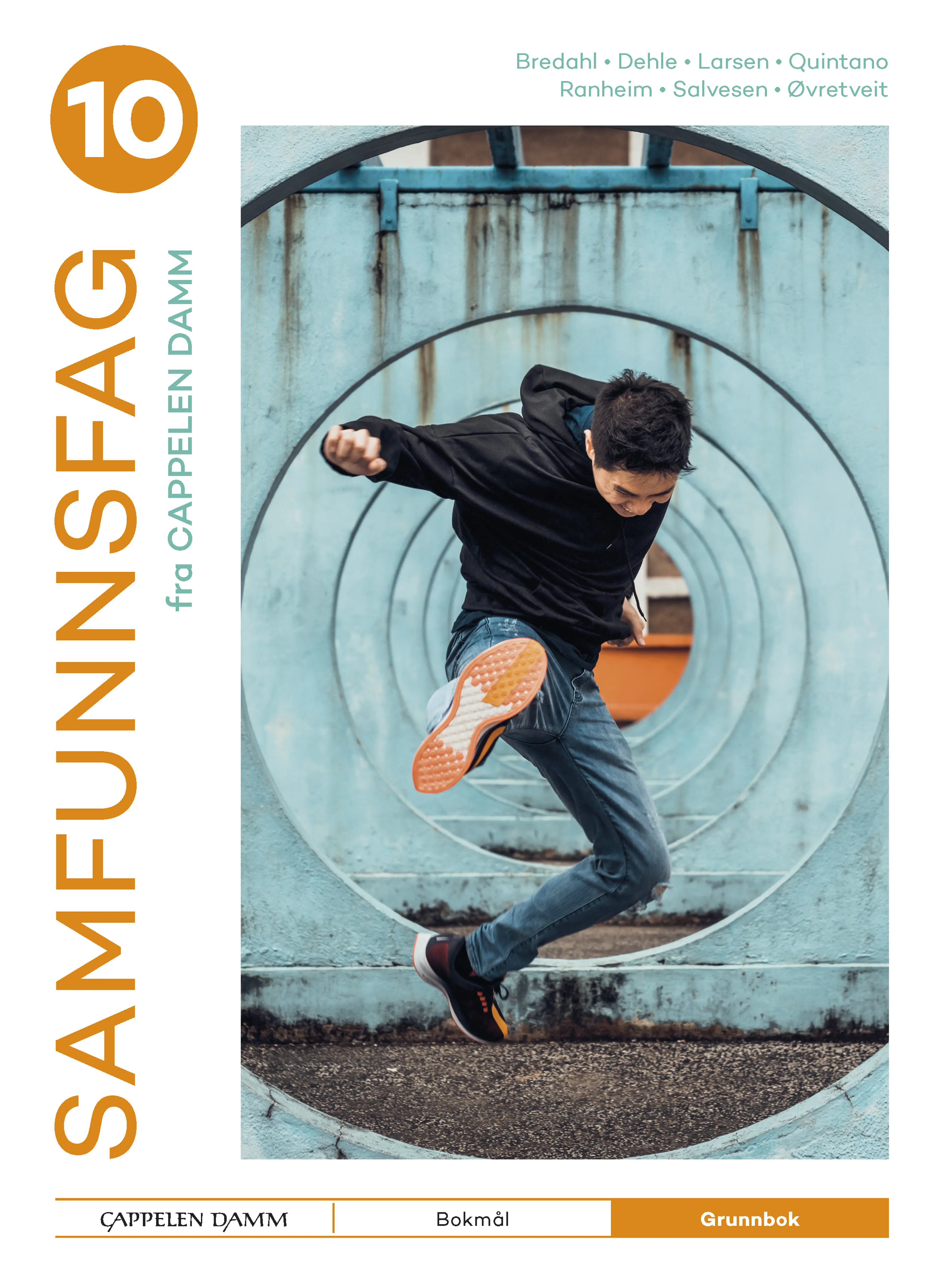 Omslag Samfunnsfag 10 fra Cappelen Damm Grunnbok av Liv Bredahl med flere (Innbundet)