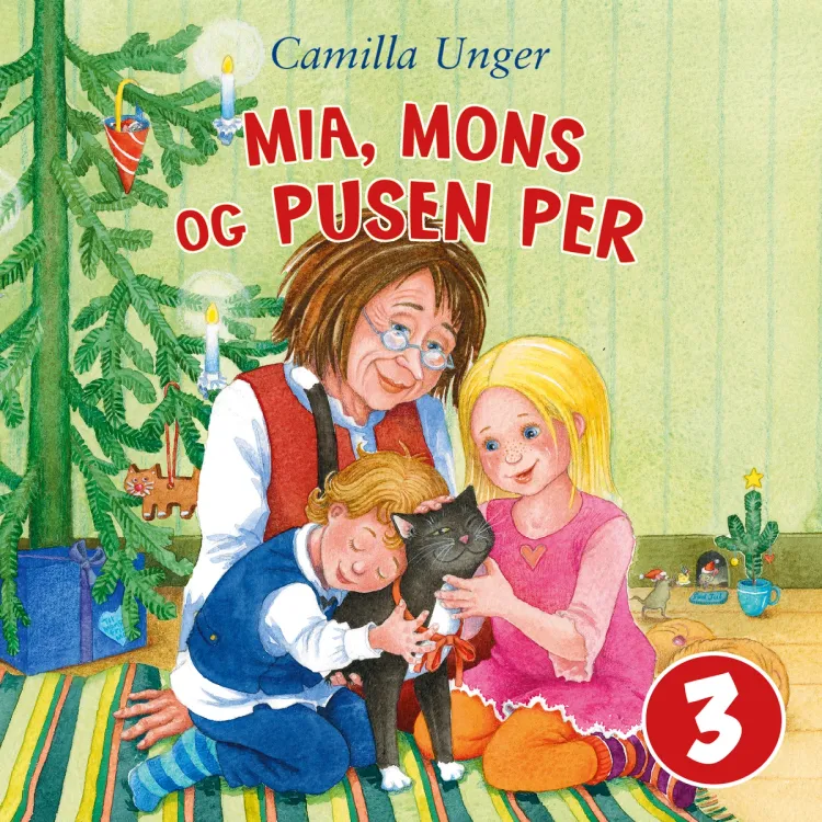 Omslag Mia, Mons og pusen Per av Camilla Unger (Lydbok)