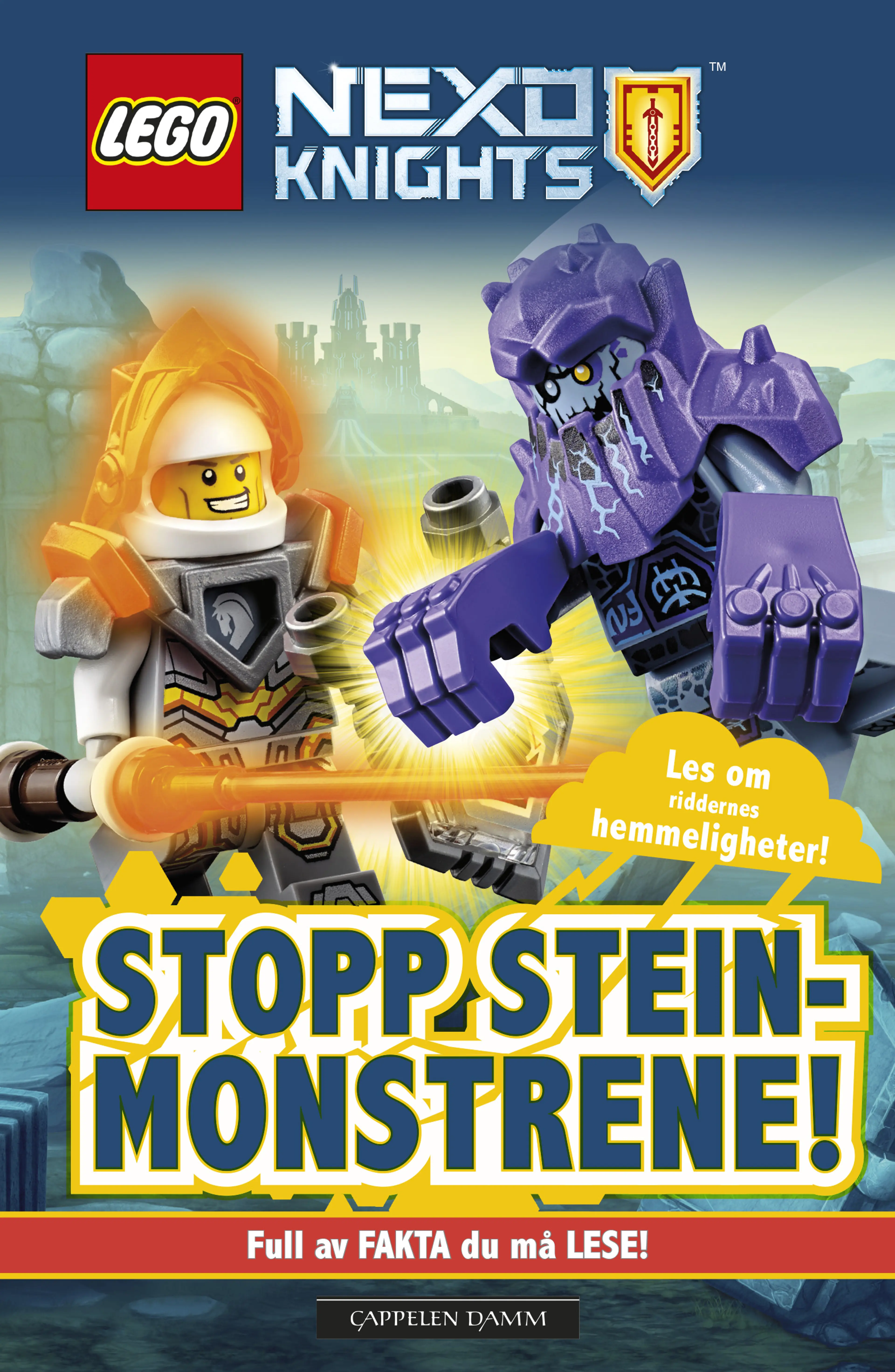 Omslag LEGO® NEXO KNIGHTS™ - Stopp steinmonstrene (Innbundet)