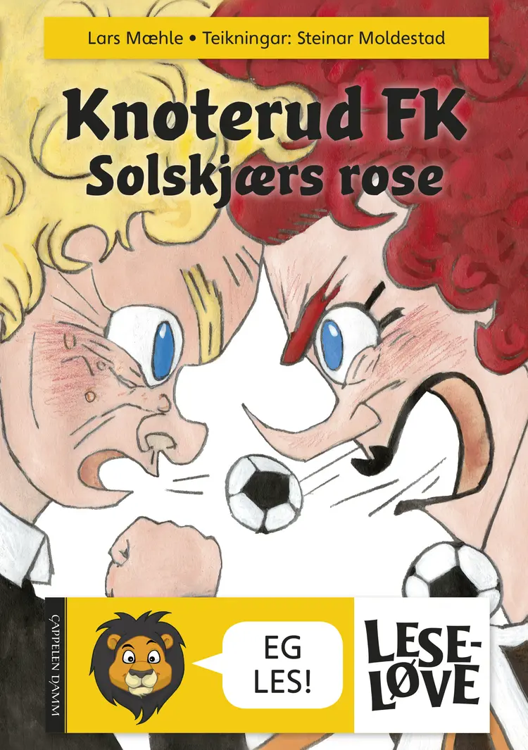 Omslag Leseløve - Knoterud FK - Solskjærs rose av Lars Mæhle (Innbundet)