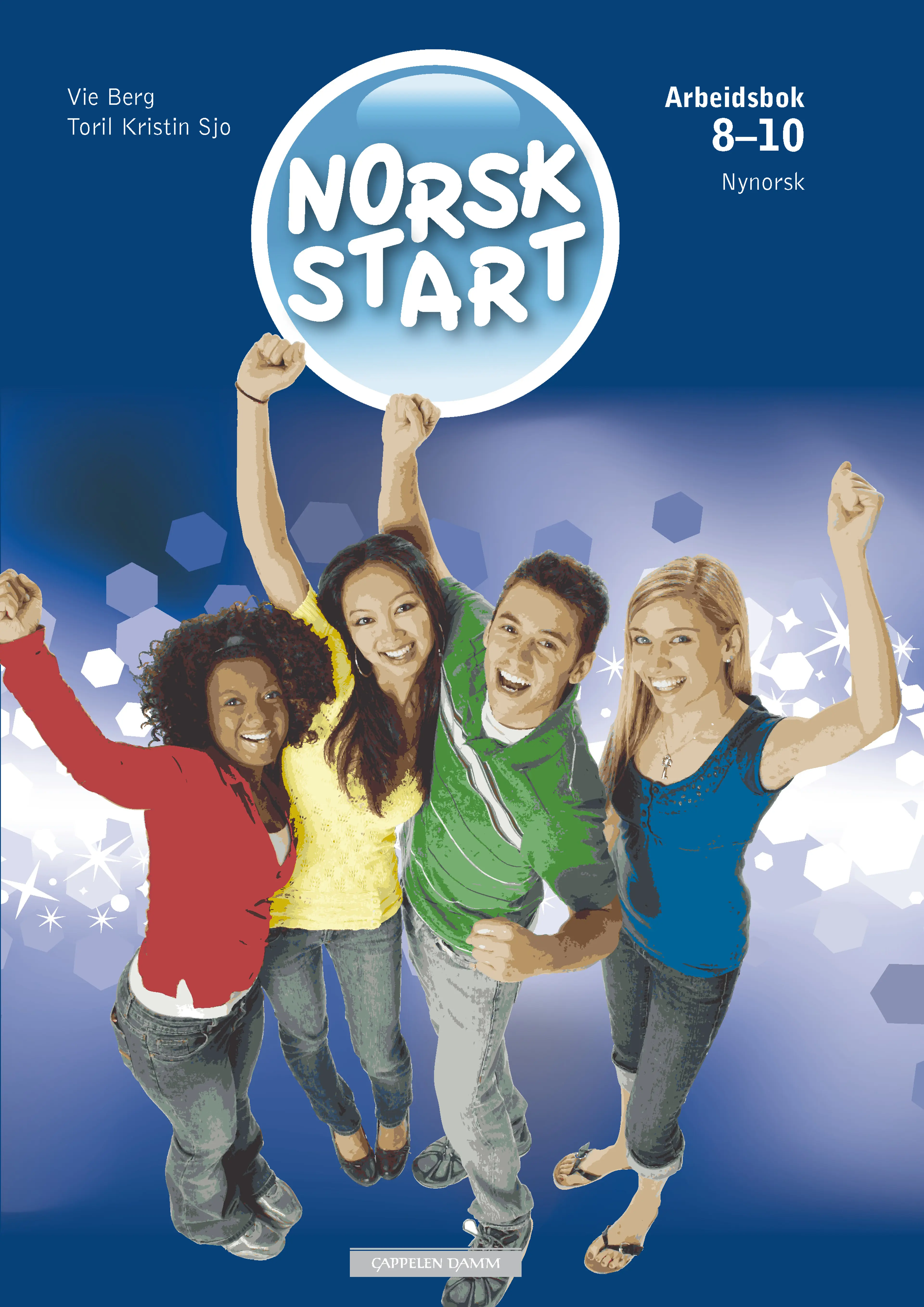 Omslag Norsk start 8-10 Arbeidsbok Nivå 1, 2 og 3 av Vie Berg og Toril Kristin Sjo (Heftet)