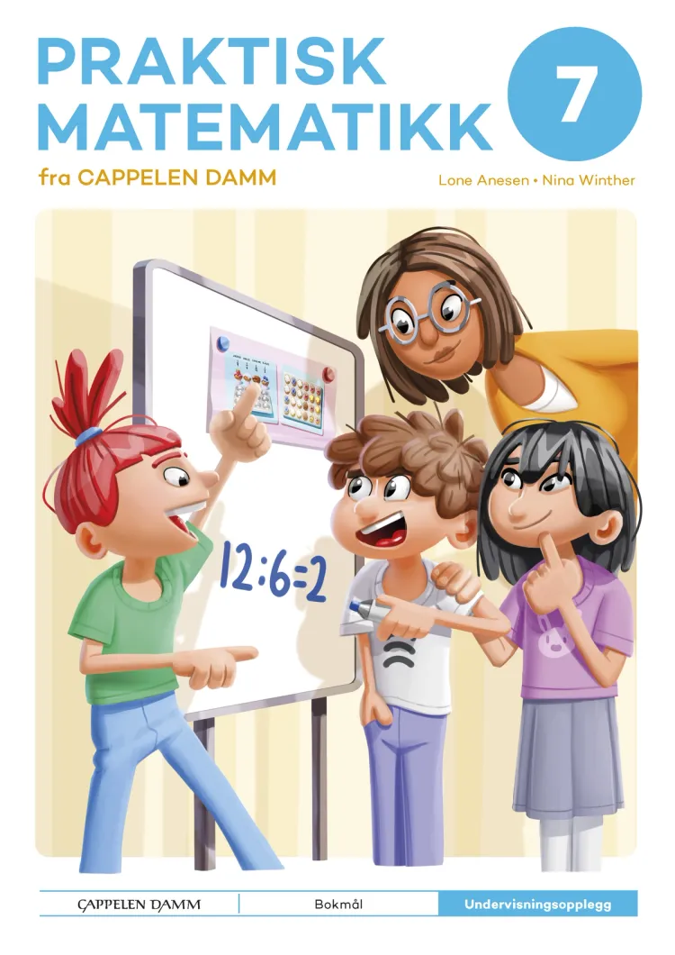 Omslag Praktisk matematikk 7 fra Cappelen Damm Undervisningsopplegg av Lone Anesen og Nina Winther (Ukjent)