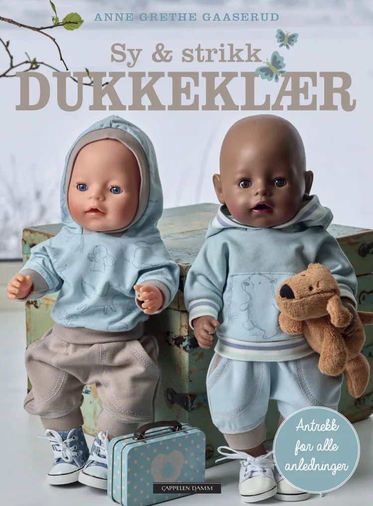 Omslag Sy og strikk dukkeklær av Anne-Grethe Gaaserud (Innbundet)