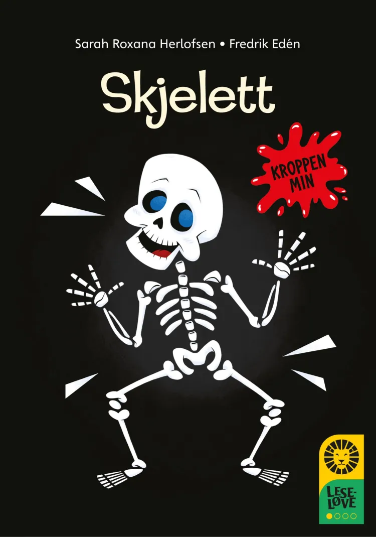 Omslag Leseløve nivå 1 - Skjelett av Sarah Roxana Herlofsen (Ebok)