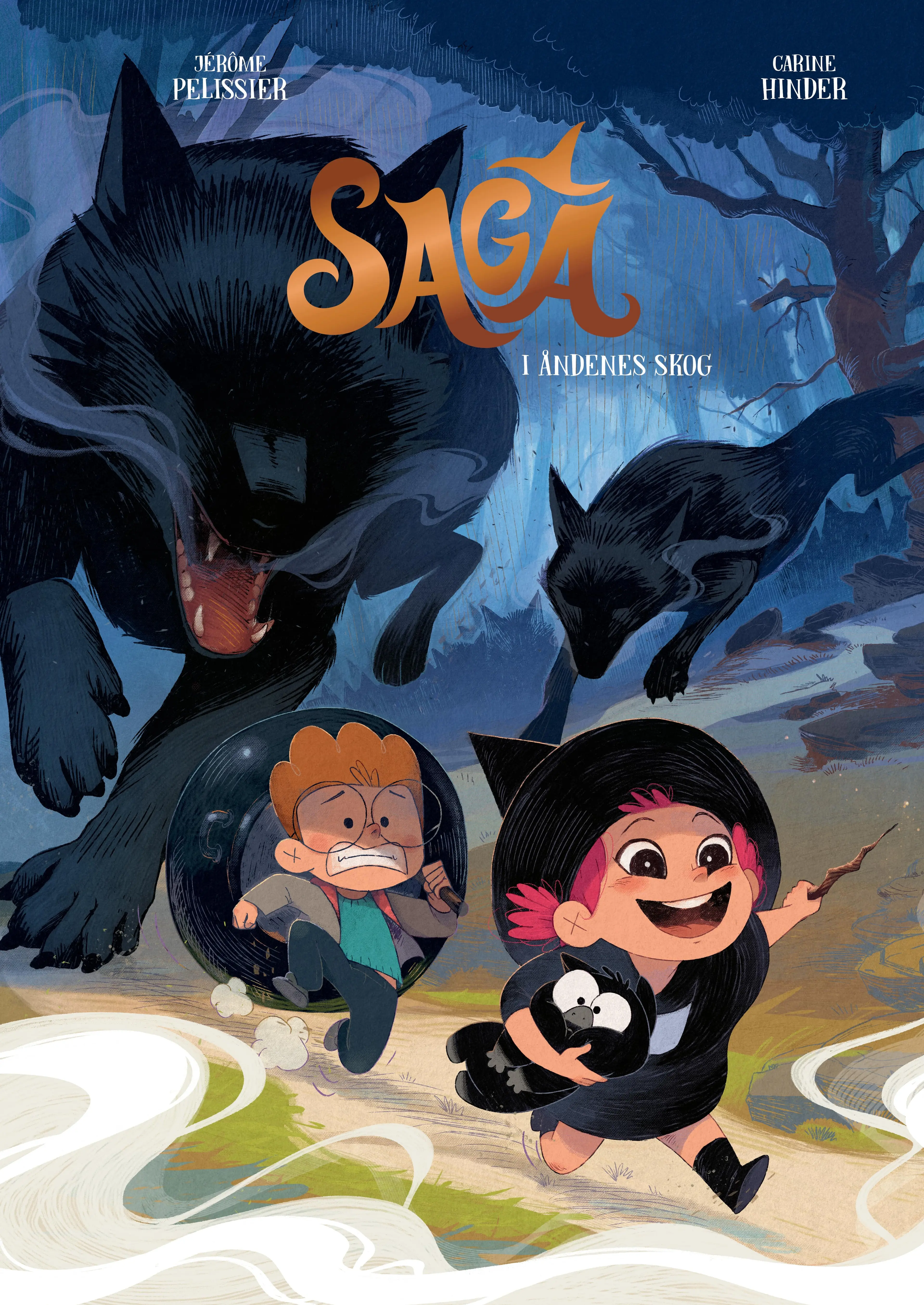 Omslag Saga i åndenes skog av Jérôme Pelissier (Innbundet)