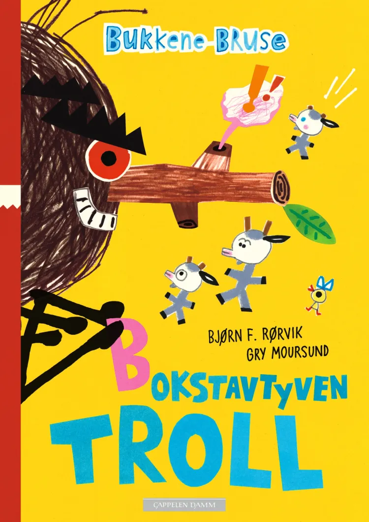 Omslag Bukkene Bruse - Bokstavtyven Troll av Bjørn F. Rørvik (Ebok)