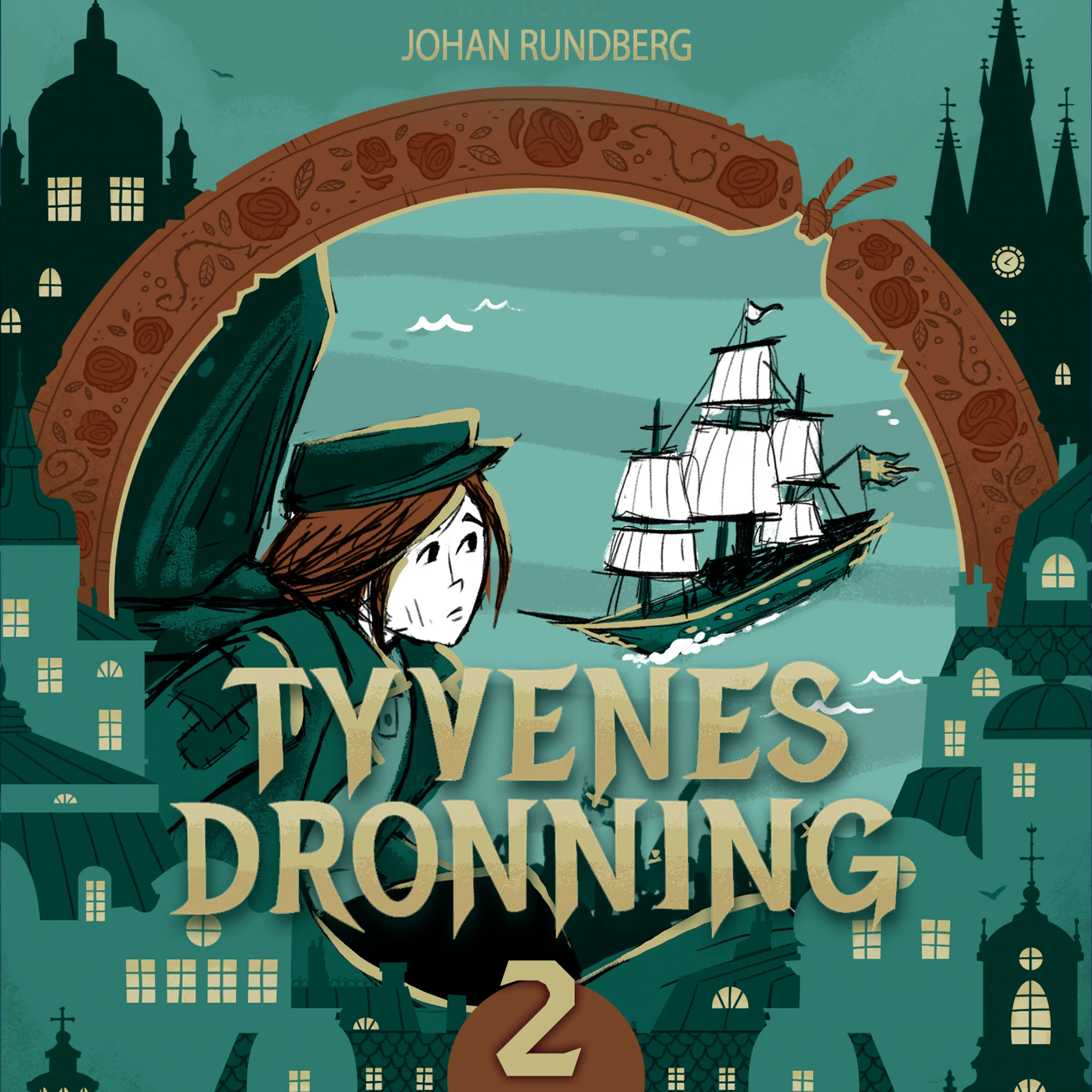 Omslag Tyvenes dronning av Johan Rundberg (Lydbok)