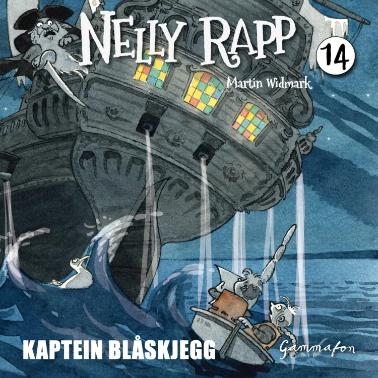 Omslag Nelly Rapp - Kaptein Blåskjegg av Martin Widmark (Lydbok)