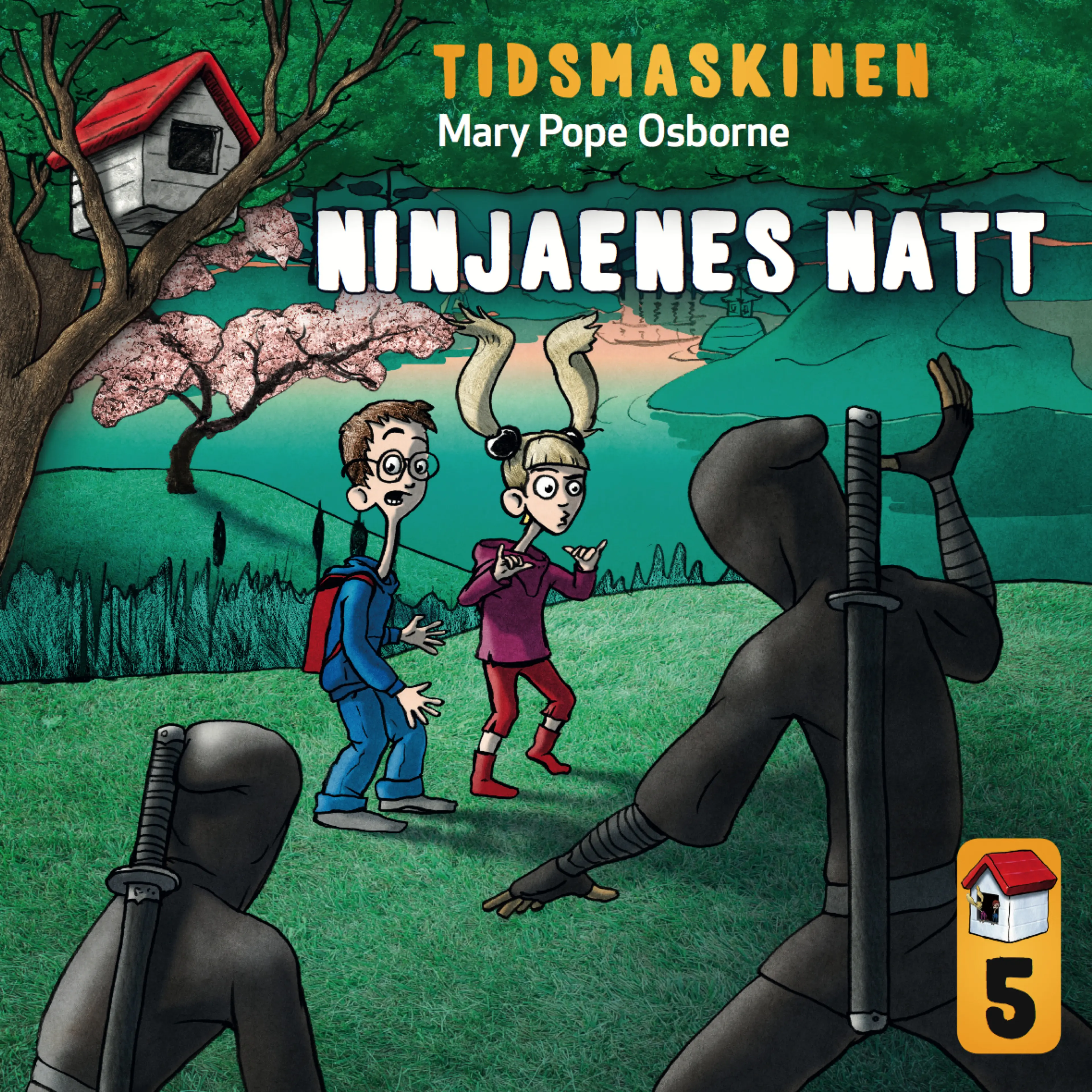 Omslag Ninjaenes natt av Mary Pope Osborne (Lydbok)