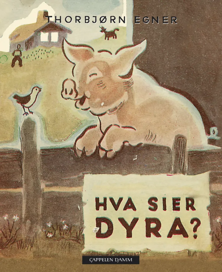 Omslag Hva sier dyra? av Thorbjørn Egner (Innbundet)