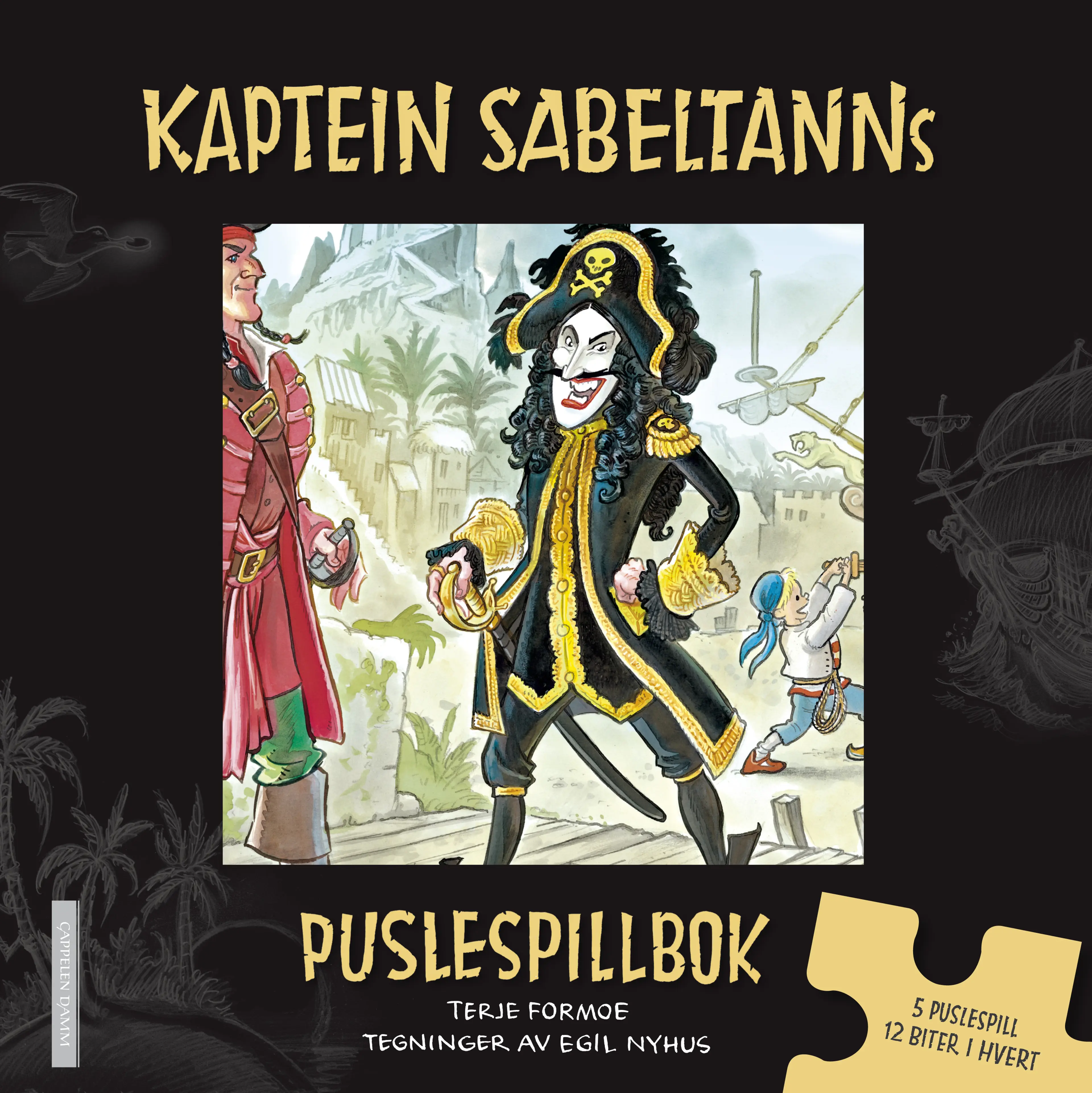 Omslag Kaptein Sabeltanns Puslespillbok av Terje Formoe (Innbundet)
