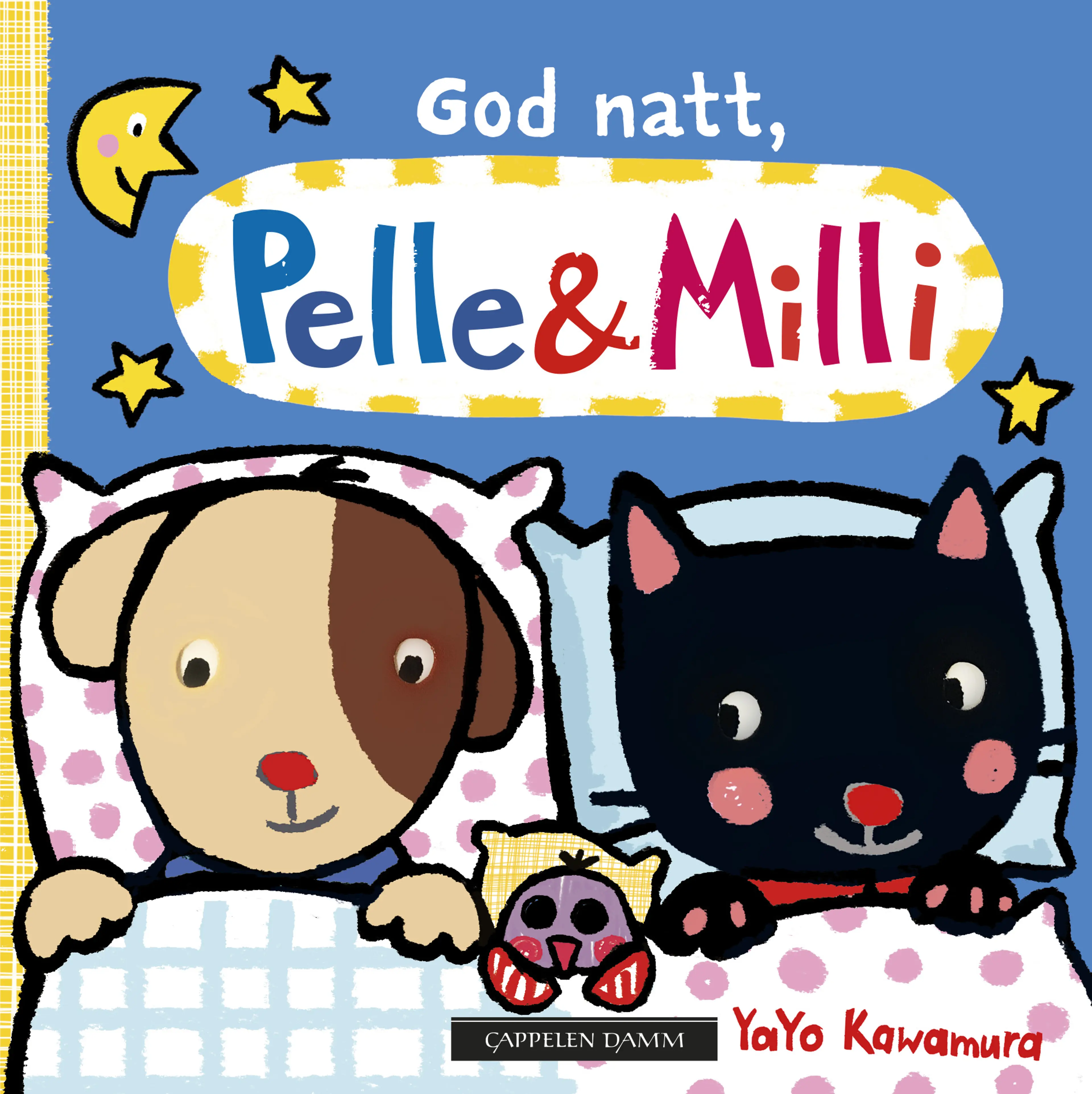 Omslag God natt, Pelle & Milli av Yayo Kawamura (Innbundet)